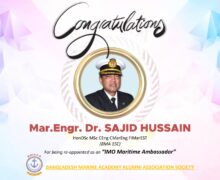 IMO has re-appointed Sajid Hussain as ‘IMO Maritime Ambassador’